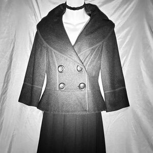 Guess Black Double-Breasted Pea Coat